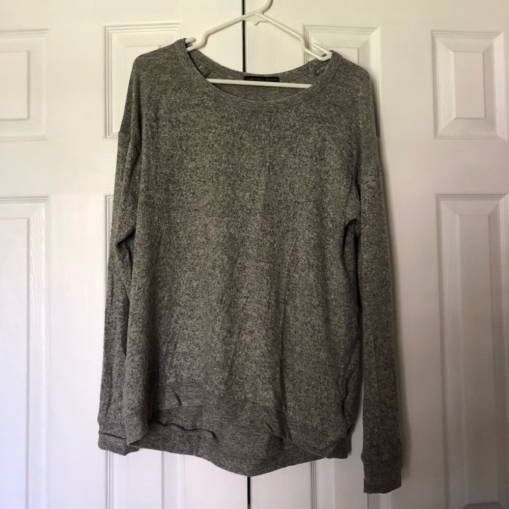 gray sweater